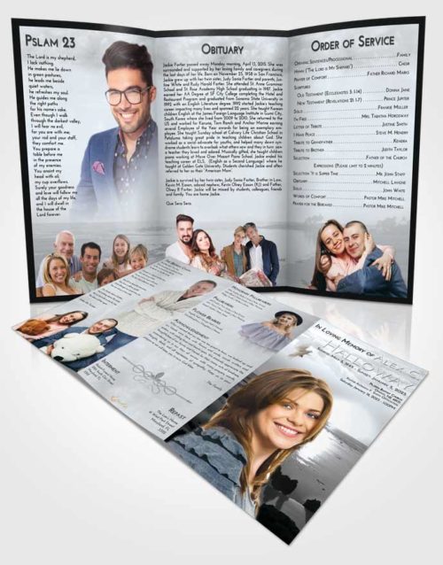 Obituary Template Trifold Brochure Freedom Early Rise