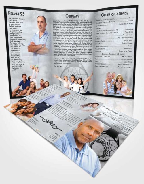 Obituary Template Trifold Brochure Freedom In the Hoop