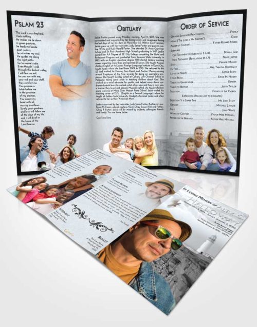 Obituary Template Trifold Brochure Freedom Lighthouse Point