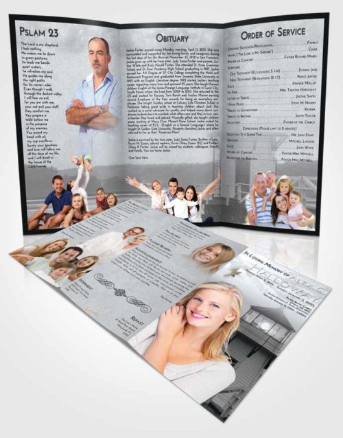 Obituary Template Trifold Brochure Freedom Lighthouse Surprise
