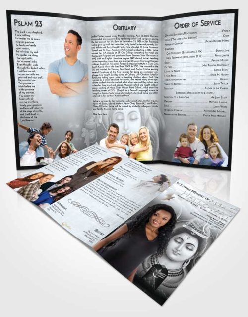 Obituary Template Trifold Brochure Freedom Lord Shiva Dignity