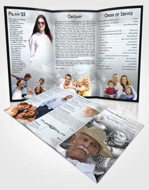 Obituary Template Trifold Brochure Freedom Lord Shiva Excellence