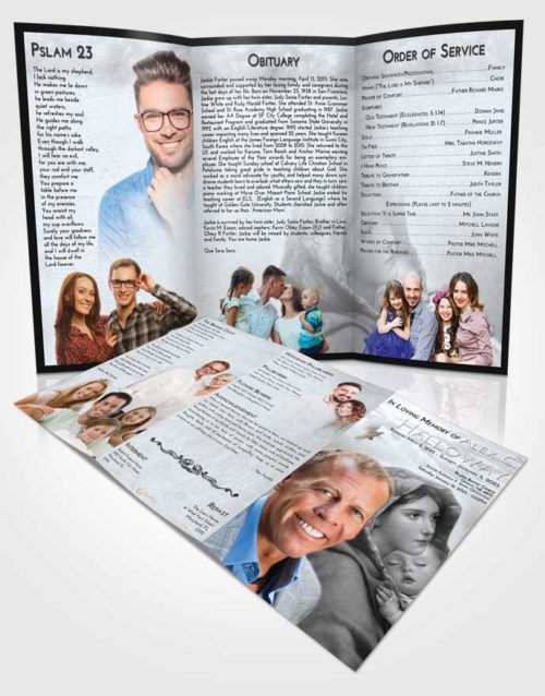 Obituary Template Trifold Brochure Freedom Mother Mary