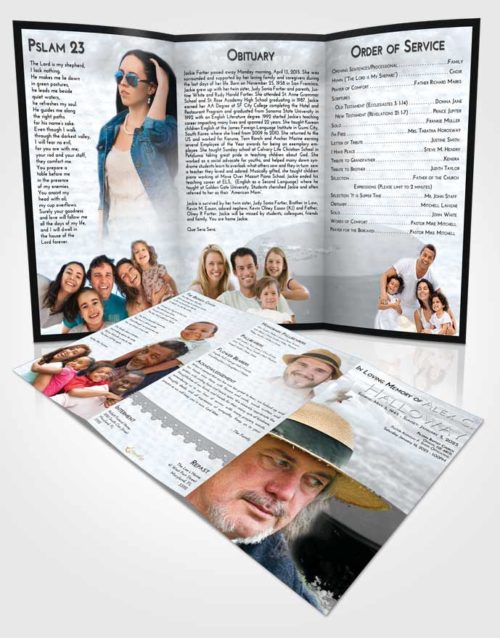 Obituary Template Trifold Brochure Freedom Puck of Honor