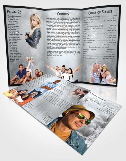 Obituary Template Trifold Brochure Freedom Rocky Gates to Heaven