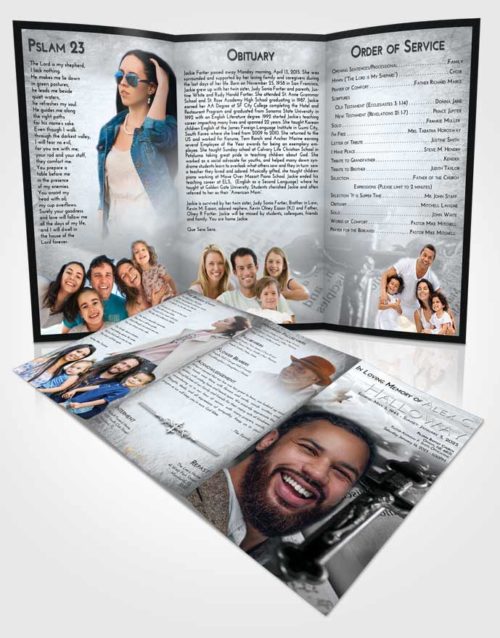 Obituary Template Trifold Brochure Freedom Rosary Trust