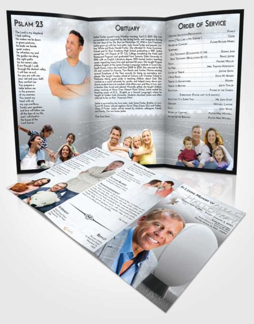 Obituary Template Trifold Brochure Freedom Rugby Honor