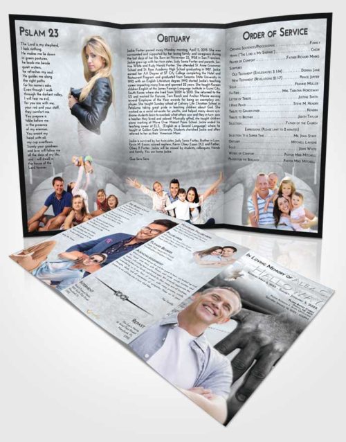 Obituary Template Trifold Brochure Freedom Rugby Surprise