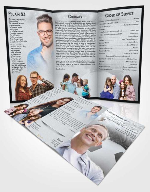 Obituary Template Trifold Brochure Freedom Soccer Cleats