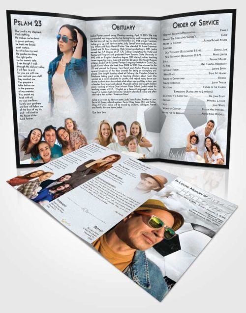Obituary Template Trifold Brochure Freedom Soccer Dreams