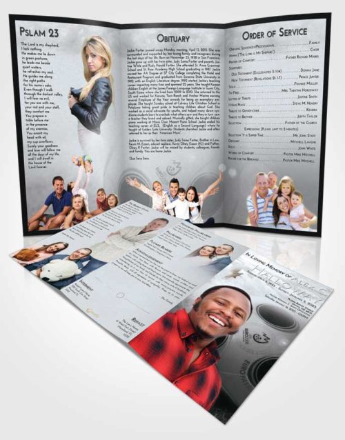 Obituary Template Trifold Brochure Freedom Soccer Miracle