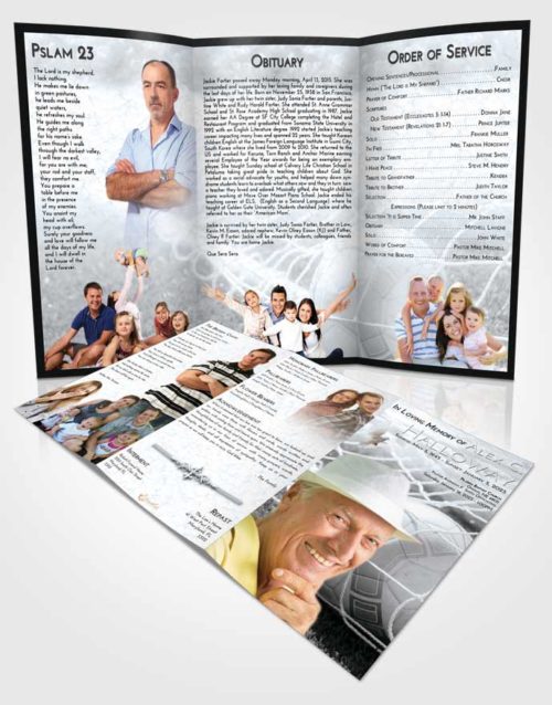 Obituary Template Trifold Brochure Freedom Soccer Pride