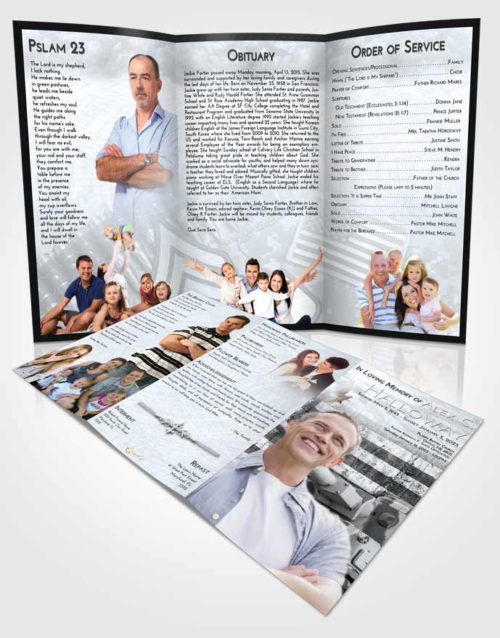 Obituary Template Trifold Brochure Freedom Soldier on Duty