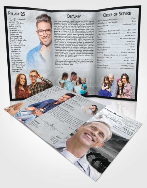 Obituary Template Trifold Brochure Freedom Watering Hole