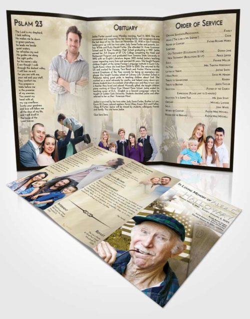 Obituary Template Trifold Brochure Harmony American Smile