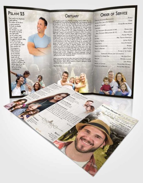 Obituary Template Trifold Brochure Harmony Army March
