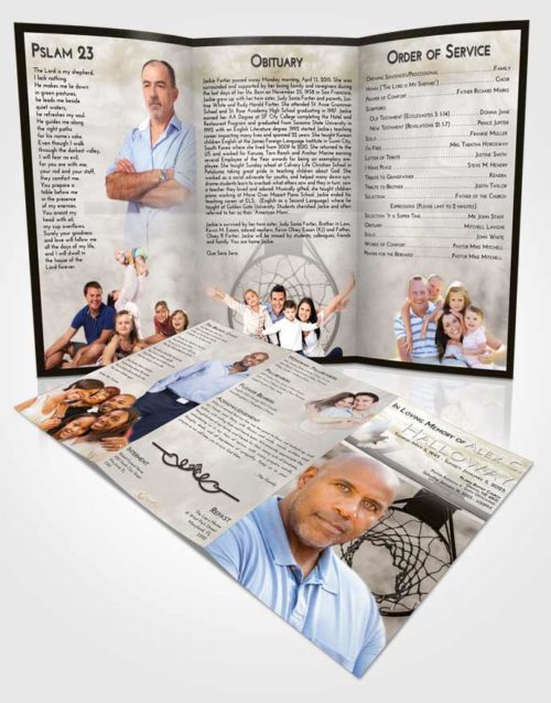 Obituary Template Trifold Brochure Harmony In the Hoop