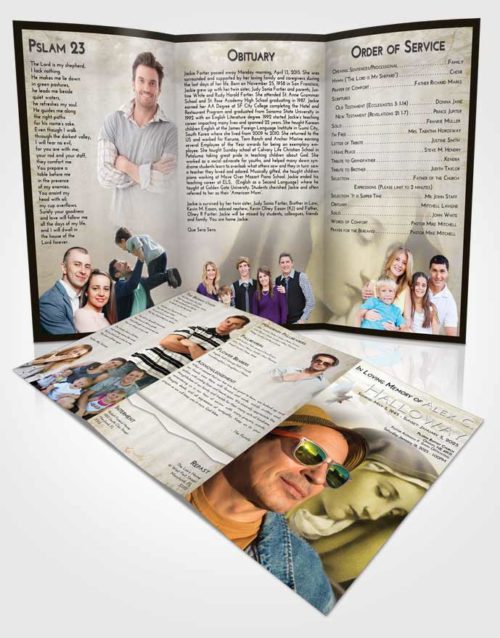 Obituary Template Trifold Brochure Harmony Mary Mother in Heaven