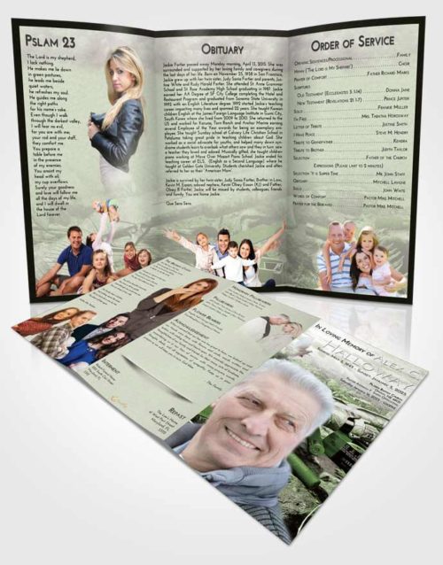 Obituary Template Trifold Brochure Loving Hunters Life