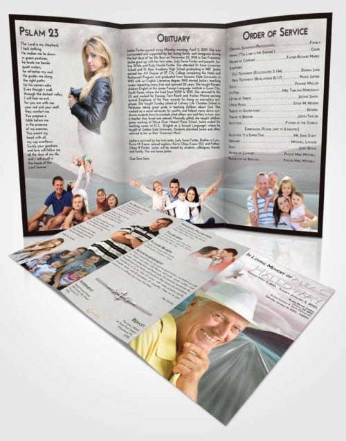 Obituary Template Trifold Brochure Morning Morning Highway
