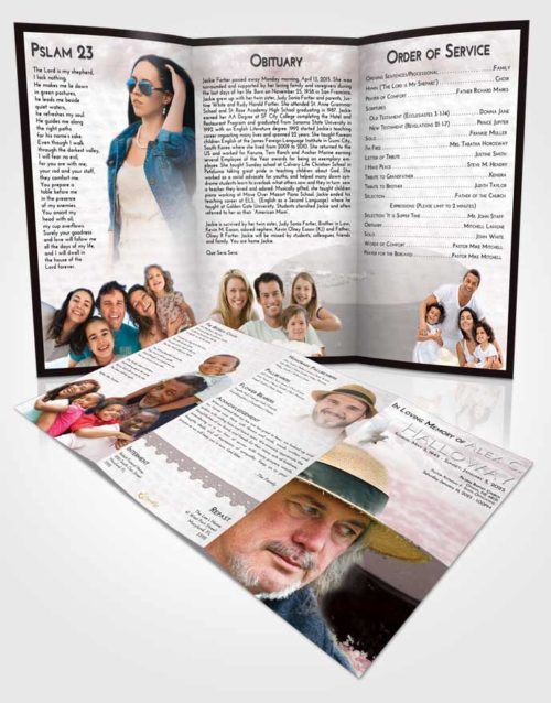 Obituary Template Trifold Brochure Morning Puck of Honor