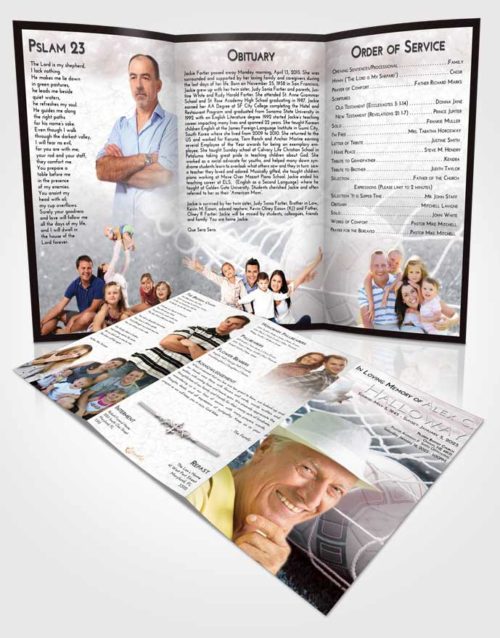 Obituary Template Trifold Brochure Morning Soccer Pride