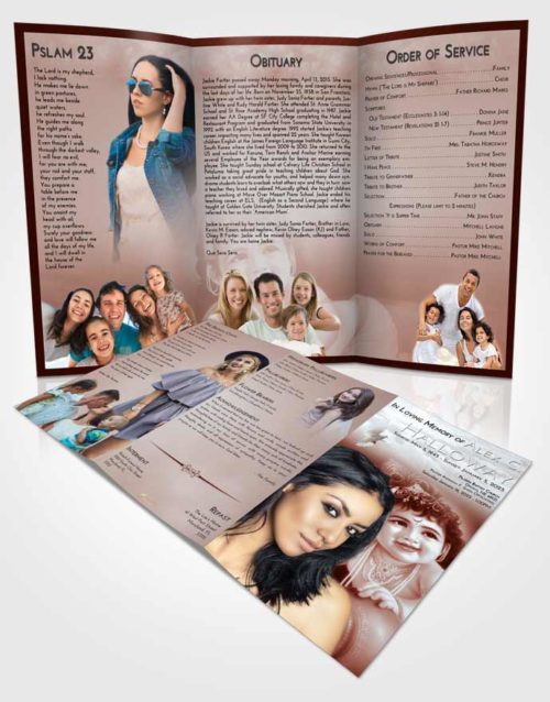 Obituary Template Trifold Brochure Ruby Love Lord Krishna Divinity