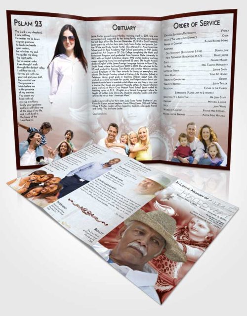 Obituary Template Trifold Brochure Ruby Love Lord Shiva Excellence