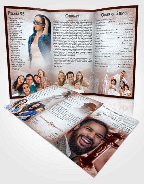 Obituary Template Trifold Brochure Ruby Love Rosary Trust