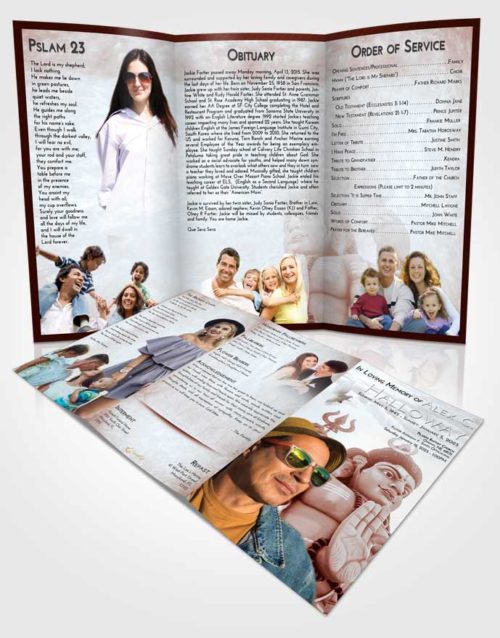Obituary Template Trifold Brochure Ruby Love Shiva Divinity