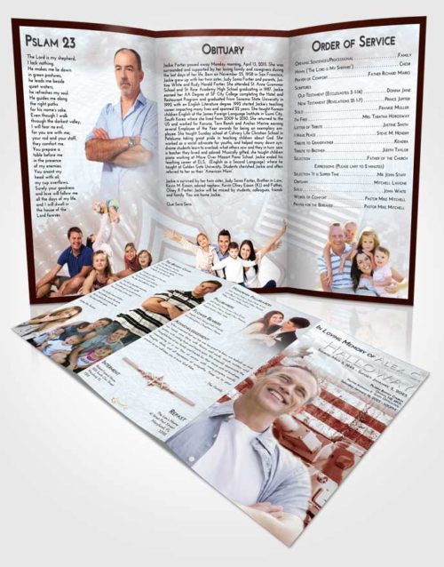 Obituary Template Trifold Brochure Ruby Love Soldier on Duty