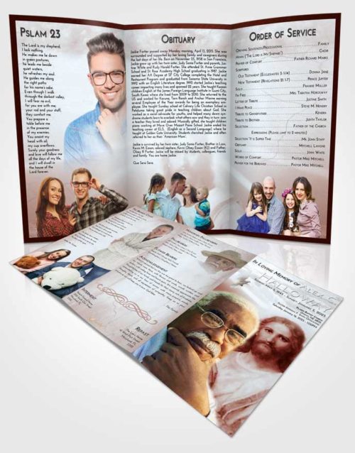 Obituary Template Trifold Brochure Ruby Love Star of Jesus