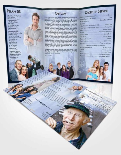Obituary Template Trifold Brochure Splendid American Smile