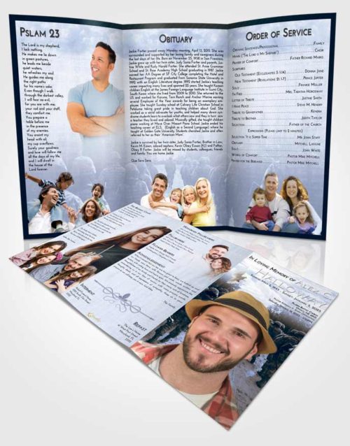 Obituary Template Trifold Brochure Splendid Army March