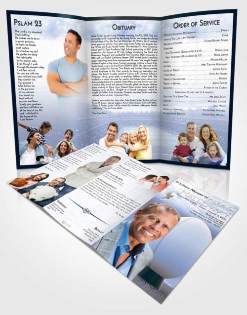 Obituary Template Trifold Brochure Splendid Rugby Honor