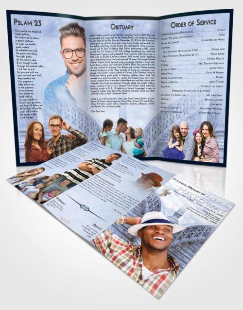 Obituary Template Trifold Brochure Splendid Stairway of Love