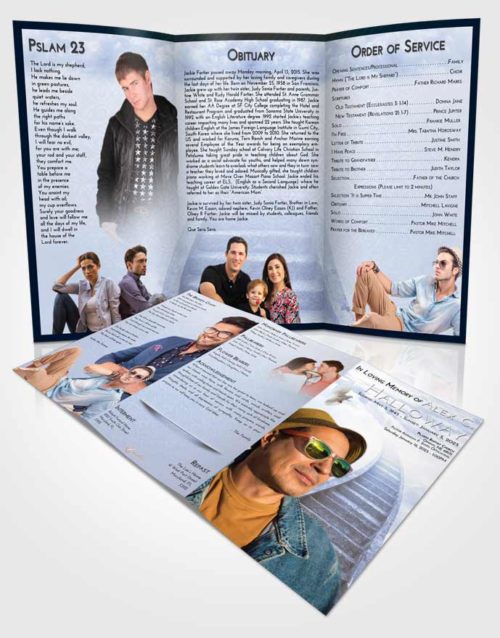 Obituary Template Trifold Brochure Splendid Stairway to Bliss