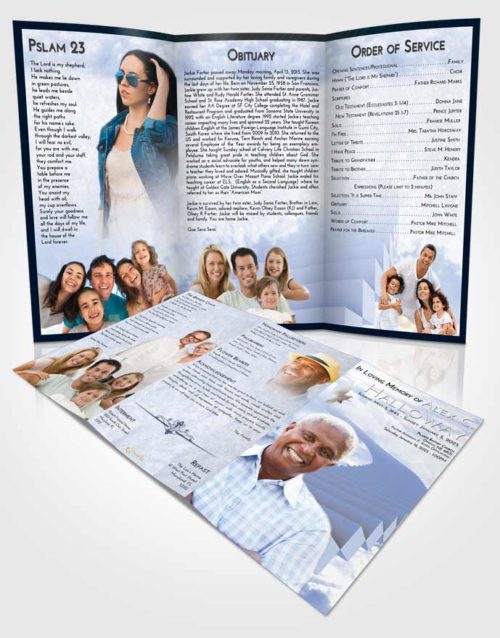 Obituary Template Trifold Brochure Splendid Stairway to Divinity