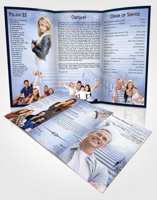 Obituary Template Trifold Brochure Splendid Stairway to Freedom