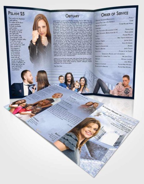 Obituary Template Trifold Brochure Splendid Stairway to the Gates of Heaven