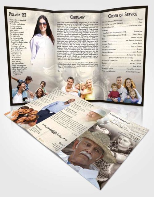 Obituary Template Trifold Brochure Tranquil Lord Shiva Excellence