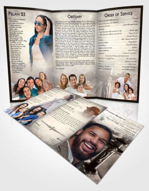 Obituary Template Trifold Brochure Tranquil Rosary Trust