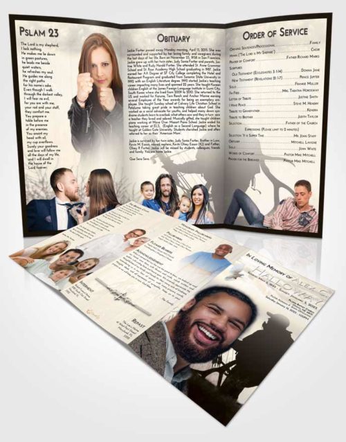 Obituary Template Trifold Brochure Tranquil The Hunt