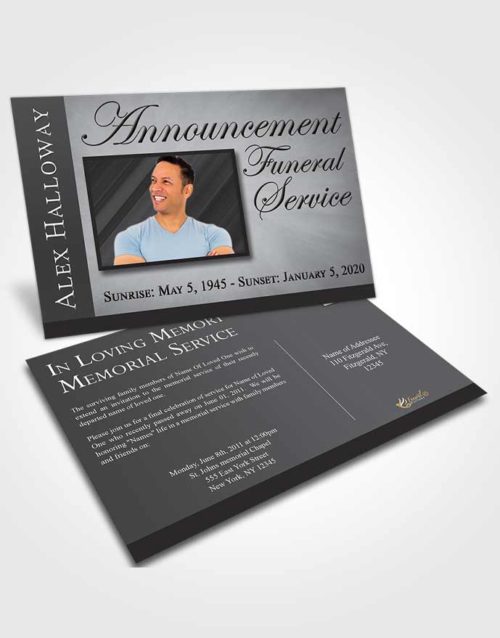 Funeral Announcement Card Template Beautiful Eternity