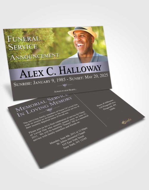 Funeral Announcement Card Template Collected Classy Wonder