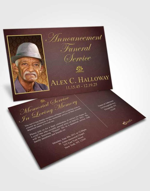 Funeral Announcement Card Template Cool Eagerness