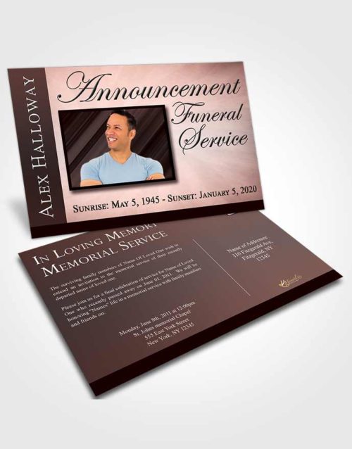 Funeral Announcement Card Template Cool Eternity