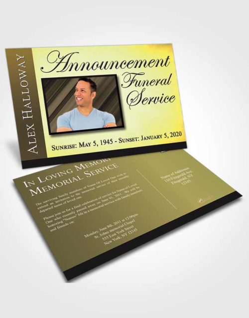 Funeral Announcement Card Template Dazzling Eternity