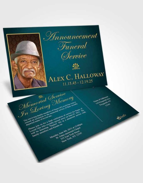 Funeral Announcement Card Template Gentle Eagerness