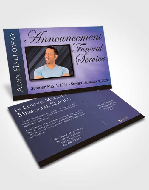 Funeral Announcement Card Template Graceful Eternity